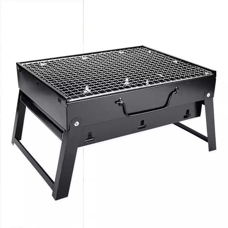 BBQ Oven - Large Capacity Portable Charcoal Barbecue Grill Toaster in Black, Features Stable Legs and Easy Clean Ash Pan, Perfect for Outdoor Cooking, Grilling Steaks, Chicken,... - صورة 8