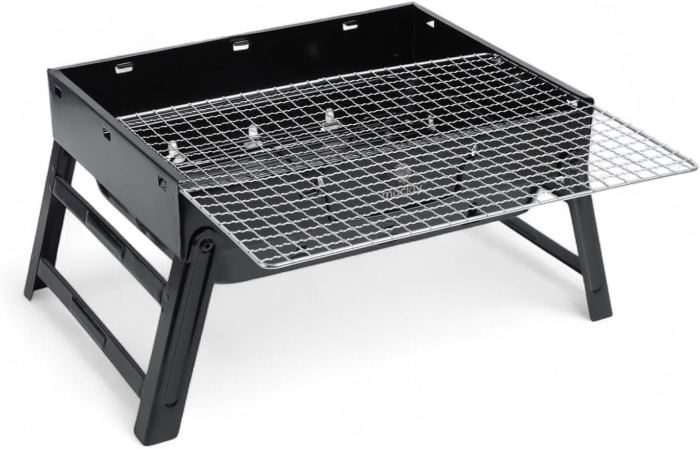Tabletop Grill - Compact electric barbecue for apartments, black sleek design, adjustable temperature control, drip tray included, smokeless operation, ideal for balconies, easy... - صورة 3