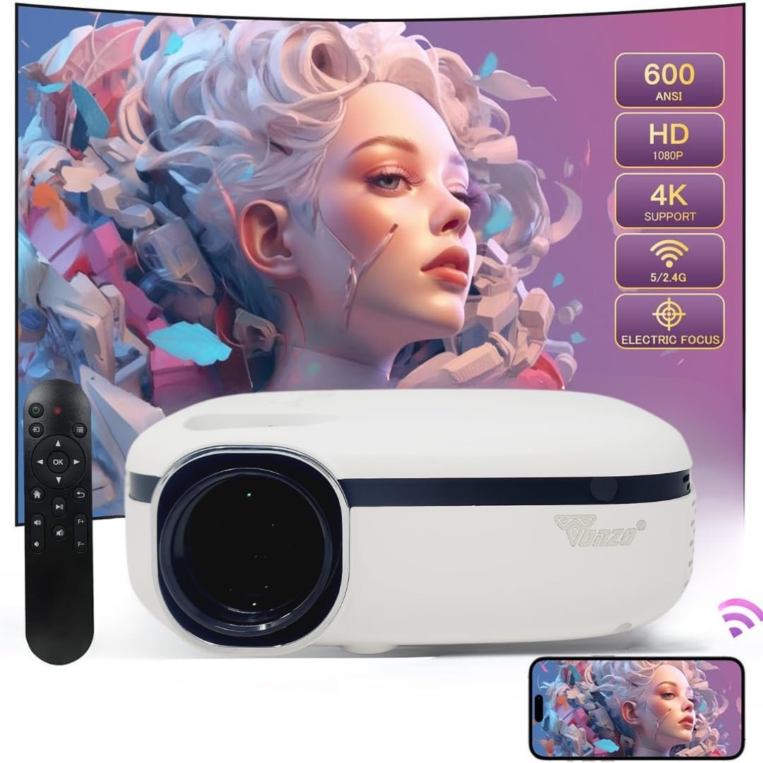 جهاز عرض ال اس 212 LED للمنزل من تونزو 720p اصلي 1080p | سطوع 3500 لومن | شاشة كبيرة 250 انش | منفذ HDMI وUSB وايه في ومخرج صوت | مكبر 5 واط | تركيز مع حجر الزاوية | انعكاس وصب... - صورة 2