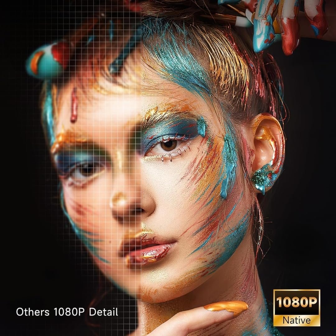 جهاز عرض ال اس 212 LED للمنزل من تونزو 720p اصلي 1080p | سطوع 3500 لومن | شاشة كبيرة 250 انش | منفذ HDMI وUSB وايه في ومخرج صوت | مكبر 5 واط | تركيز مع حجر الزاوية | انعكاس وصب... - صورة 5