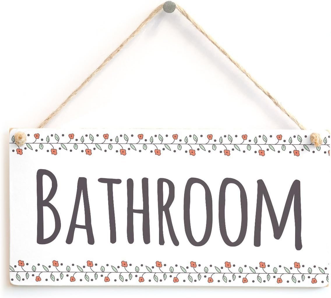 لافتة باب الحمام الجميلة من ميجيافي، 25 سم × 13 سم - صورة 3