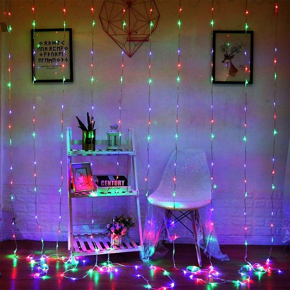 سلسلة أضواء جلوكلوز لستارة النافذة من دوبكارت، 300 مصباح LED بمنفذ USB مع جهاز تحكم لتغيير الألوان، للأماكن الداخلية كالمنزل وغرفة النوم والأماكن الخارجية كخلفية وديكور لحفلات... - صورة 2