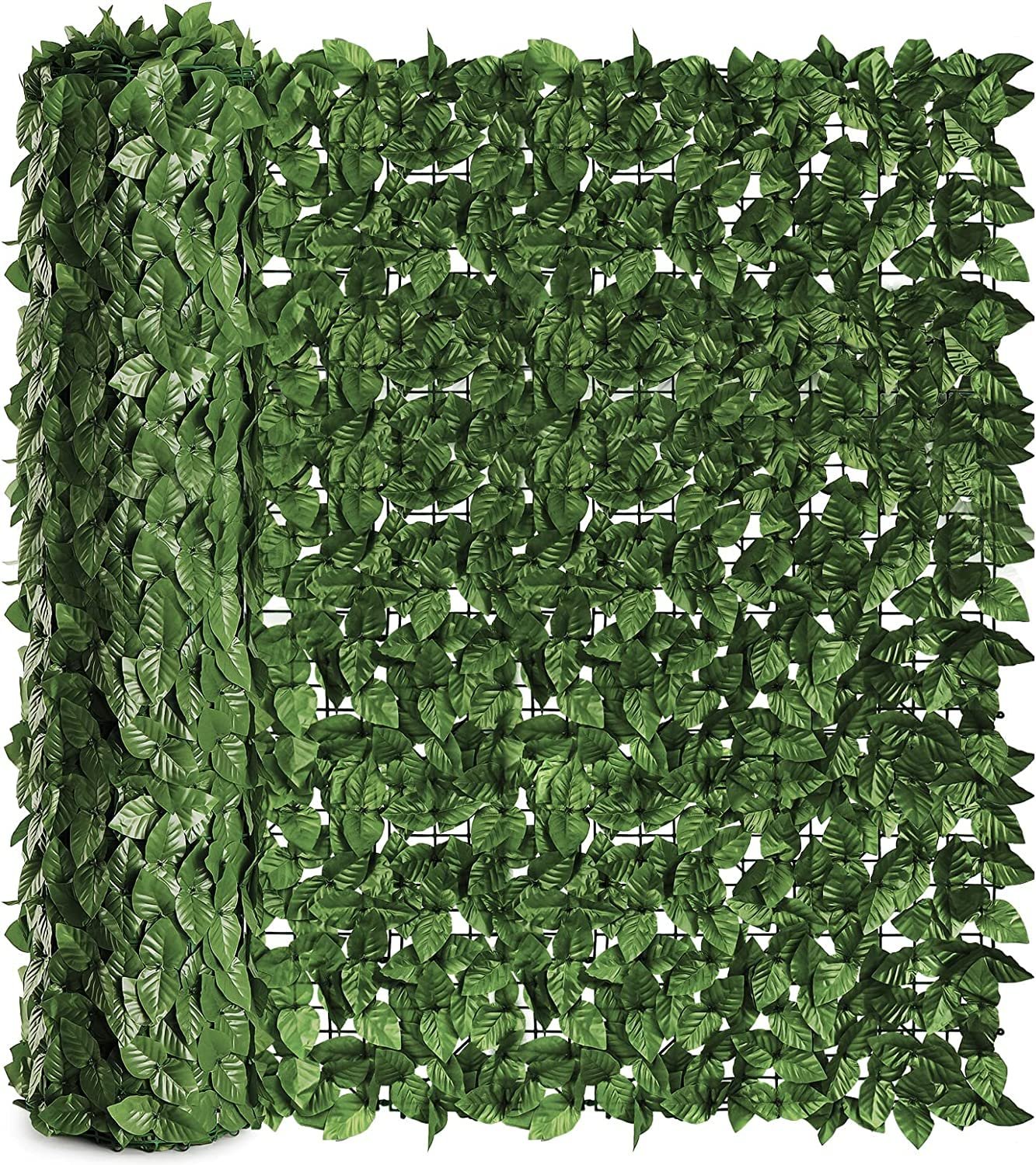 سياج حائط صناعي للخصوصية بتصميم أوراق شجر وكرمة لديكور المنزل والحديقة من ايجاردن كارت® (لون ابل) - صورة 6