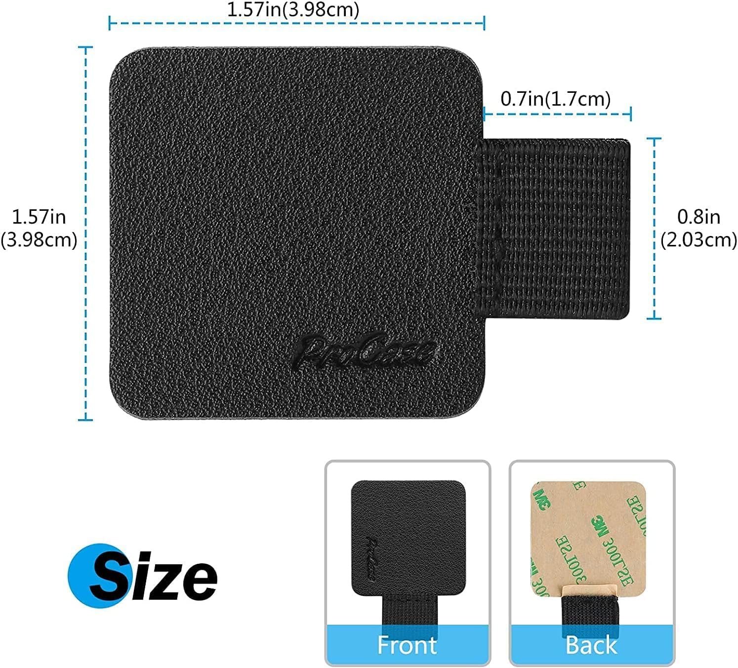 Dr.KeyProCase Self Adhesive Pen Loop Holder, for Dairy Notebooks Journals Planners, Elastic 【5 Pack】Stick On Pen Holder Stylus Loop -Black - صورة 3