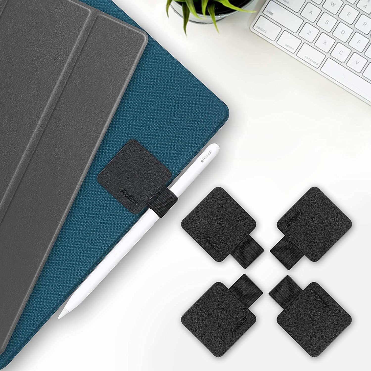 Dr.KeyProCase Self Adhesive Pen Loop Holder, for Dairy Notebooks Journals Planners, Elastic 【5 Pack】Stick On Pen Holder Stylus Loop -Black - صورة 9