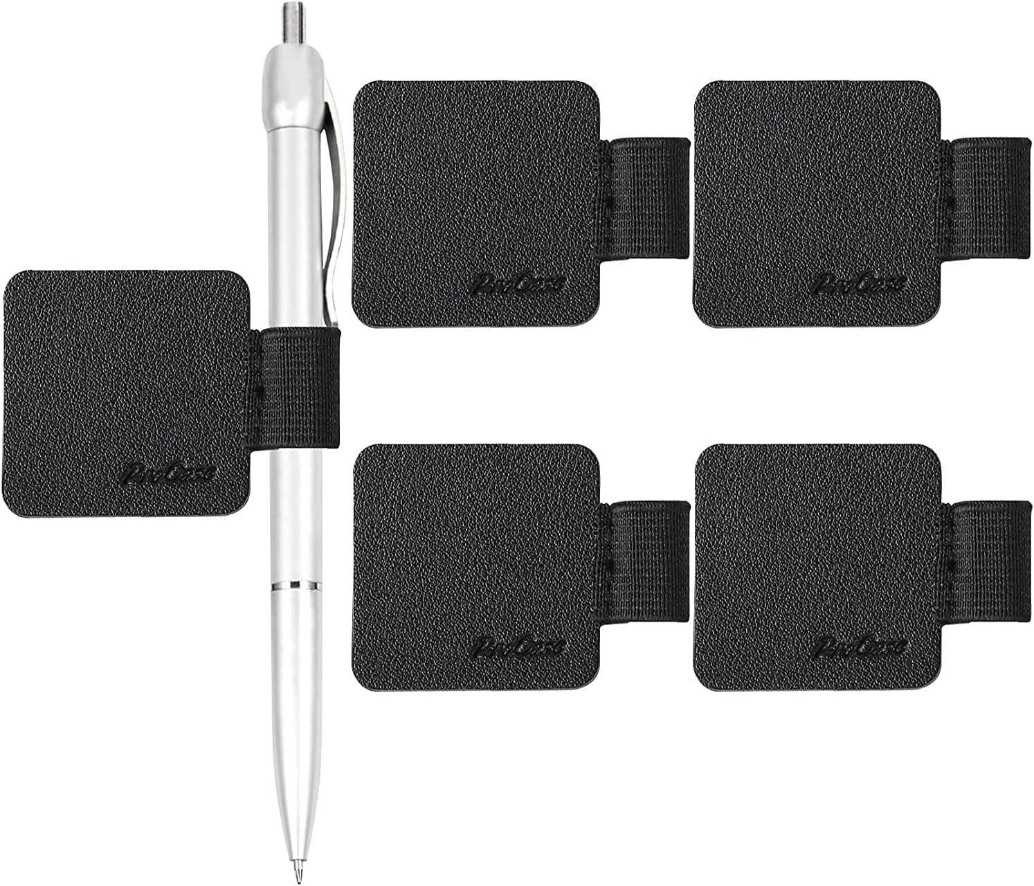Dr.KeyProCase Self Adhesive Pen Loop Holder, for Dairy Notebooks Journals Planners, Elastic 【5 Pack】Stick On Pen Holder Stylus Loop -Black - صورة 8