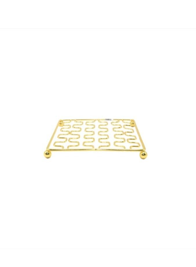 Pot stand square golden - صورة 2