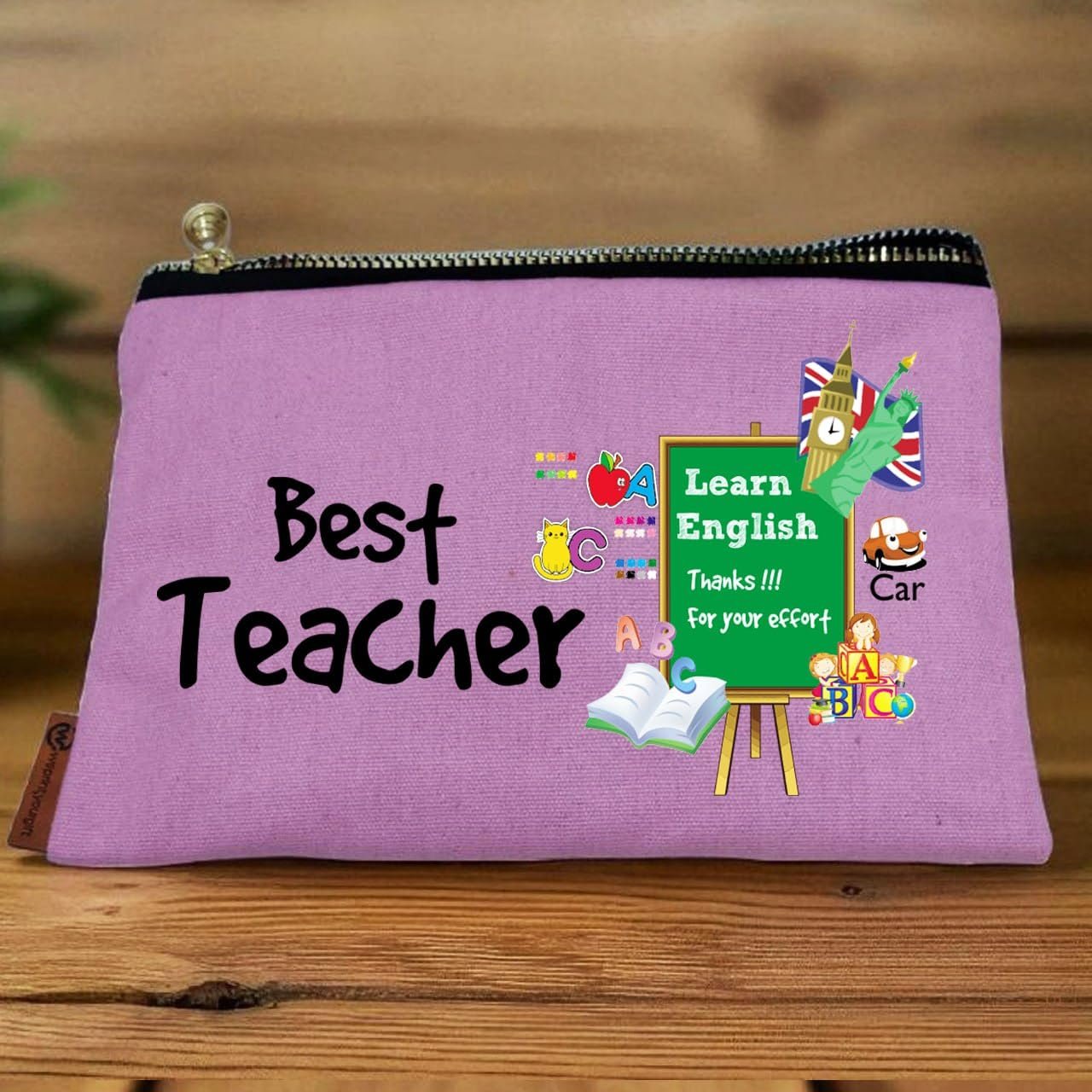 مجموعة المعلمين، مقلمة للمعلم، حامل ادوات مكتبية ومنظم، زهري، افضل مدرس انجليزي، هدية للمعلم، هدايا للمدرسين - صورة 7