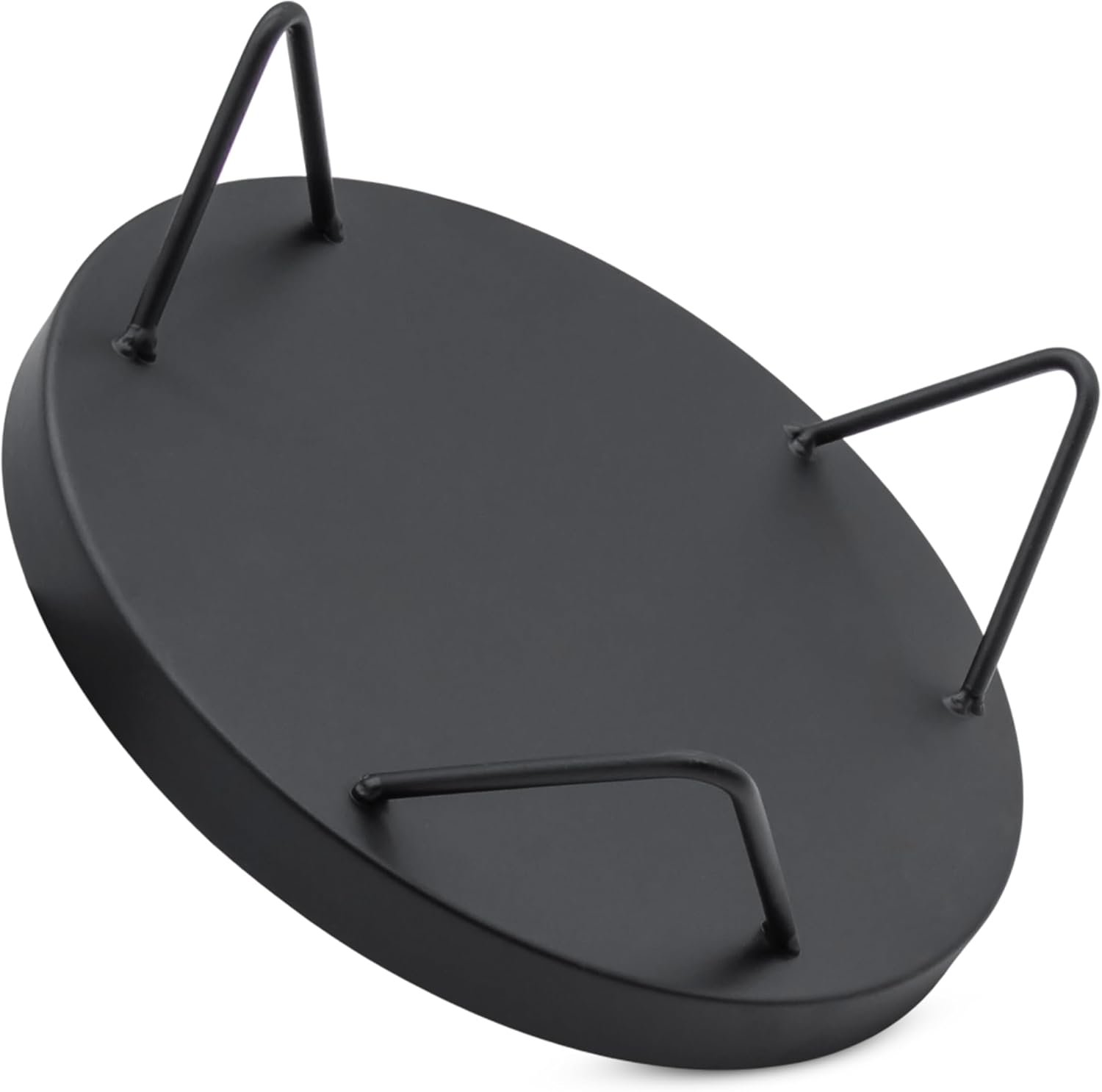Spetebo Flower Stand Metal Black Round – Diameter 22 cm – Flower Stool Industrial Design for Indoor Use – Plant Stand Flower Plate Plant Pedestal Flower Pot Stand Plants... - صورة 3