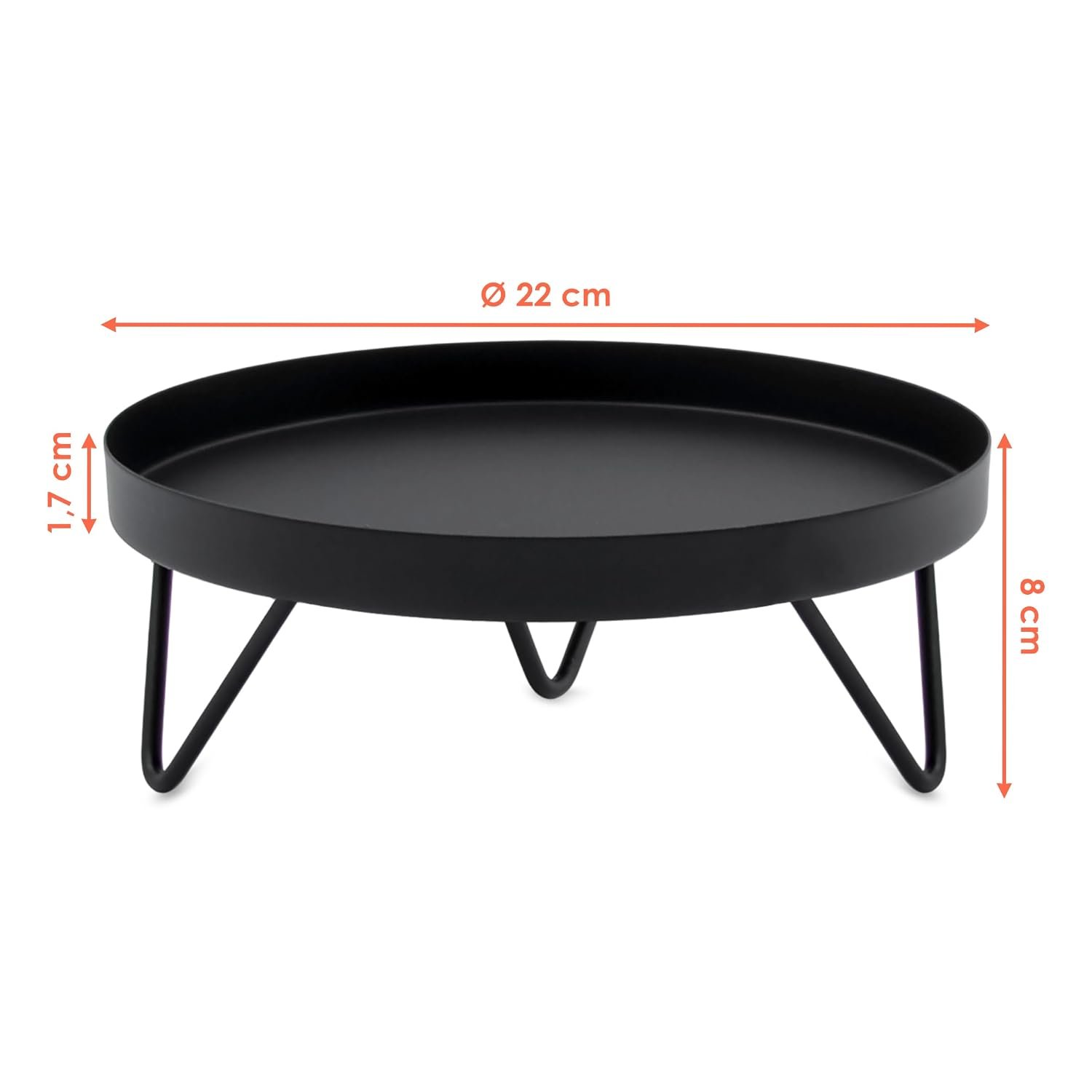 Spetebo Flower Stand Metal Black Round – Diameter 22 cm – Flower Stool Industrial Design for Indoor Use – Plant Stand Flower Plate Plant Pedestal Flower Pot Stand Plants... - صورة 9