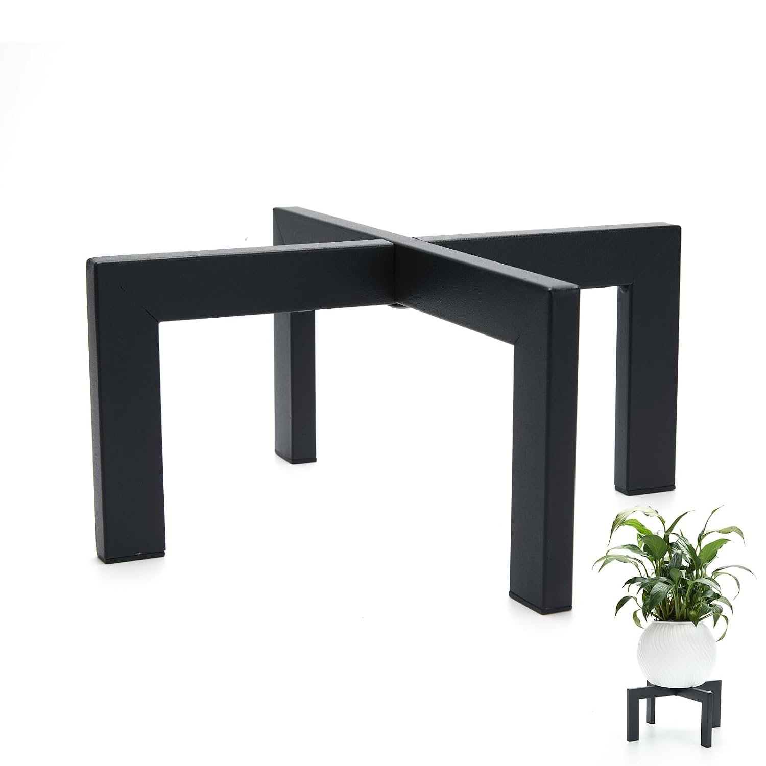 Heavy-Duty Metal Plant Stands Indoor Outdoor - 2/3 Pack Black Modern Flower Pot Holder Stands for 5-12 Inch Pots(Plant Not Included) (2Pcs) - صورة 9