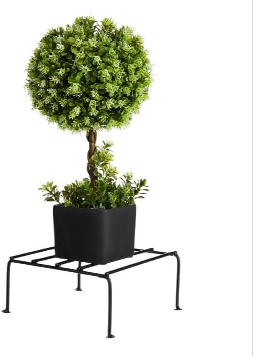 Multiple Black Metal Plant Stand | Plant Stand for Balcony | Outdoor Indoor Planter (4LS) - صورة 8