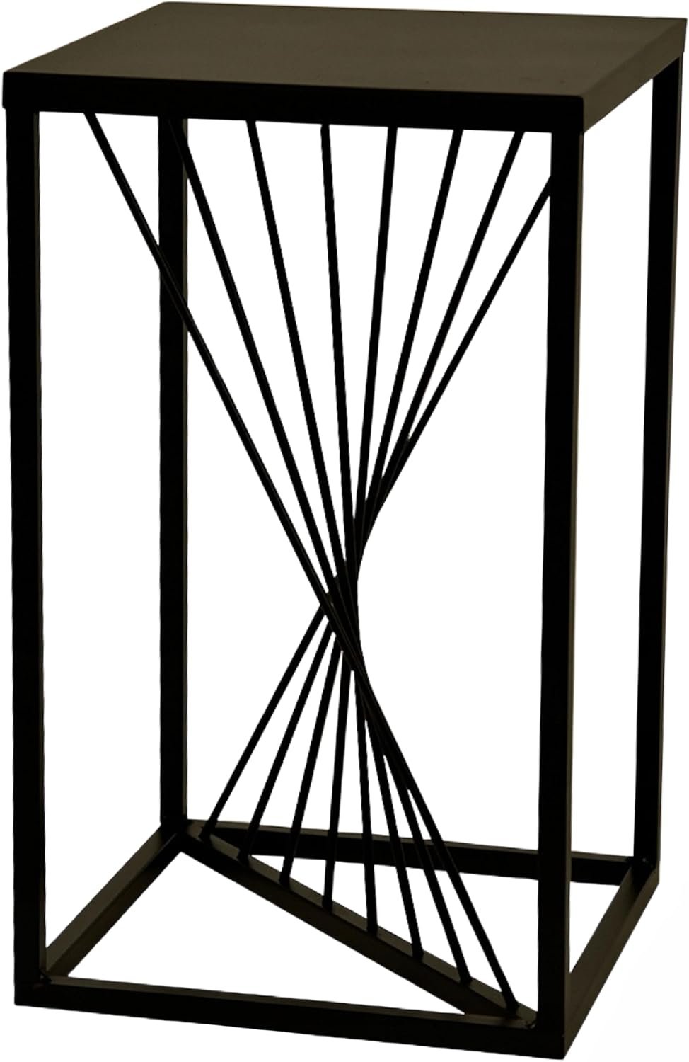 River Plant Stand - 24 x 24 x 40 cm - Colour Black - for Indoor Flowers - Metal Shelf - Decorative Table - Flower Stand - for Corner Room, Living Room, Balcony - صورة 3