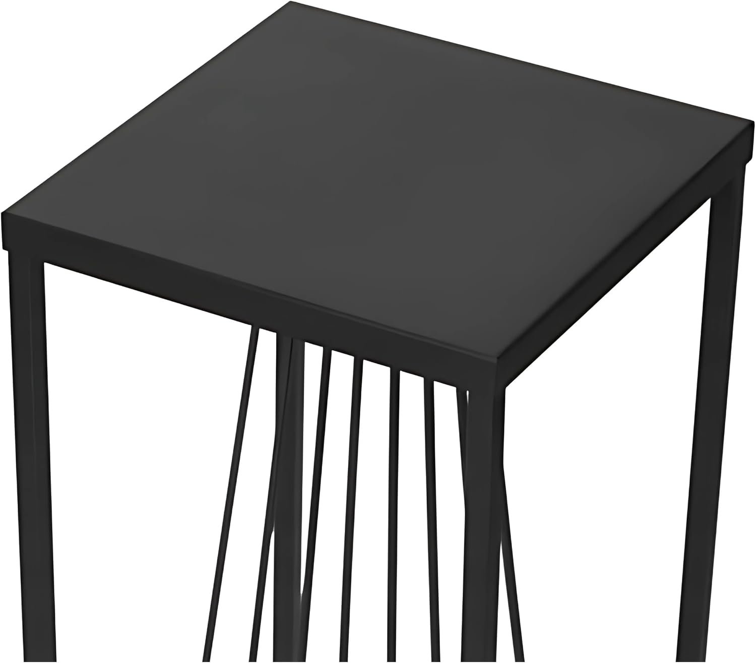River Plant Stand - 24 x 24 x 40 cm - Colour Black - for Indoor Flowers - Metal Shelf - Decorative Table - Flower Stand - for Corner Room, Living Room, Balcony - صورة 7