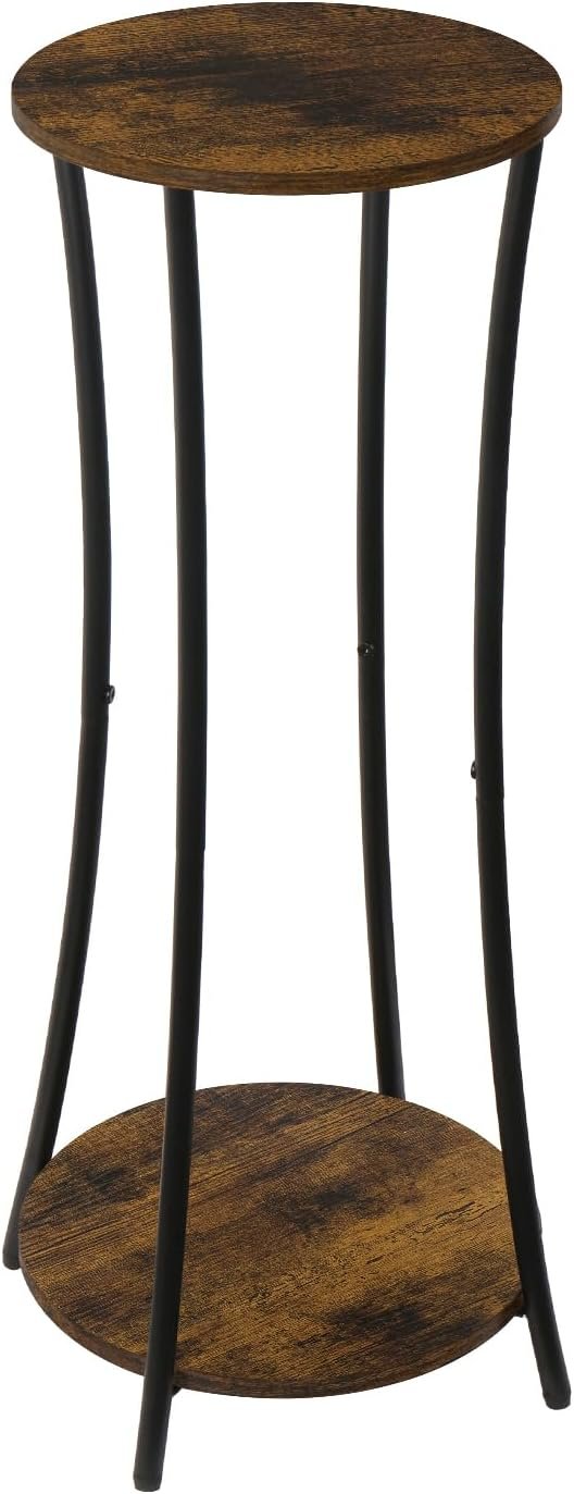 Plant Stand Indoor,2 Tier Round Potted Holder Rack,Flower Pot Stand Shelf,Round Supports Rack,Corner Plant Shelf for Balcony Garden Patio Living Room (Retro) - صورة 9
