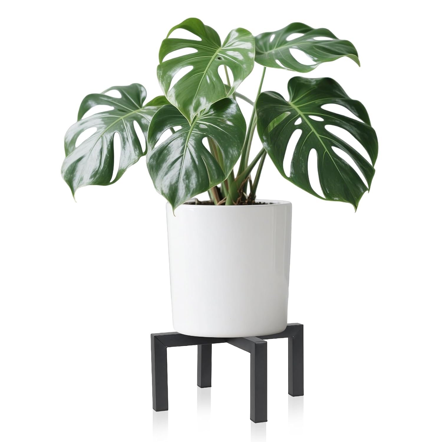 Plant Stand Indoor Outdoor, Heavy Duty Metal Plant Pot Holder, Mid Century Modern Planter Stands, Floor Flower Pot Holder, Fit 5-12 Inches Pots (Black, Fit 5-12 inch pots) - صورة 8