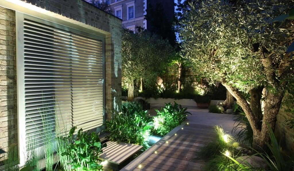 لمبه سبوط حربة زرع لاضاءة الحدائق والحوائط الديكوريه مصباح حديقة LED ديكور خارجي فائق السطوع عالي الطاقة للحديقة والجدار والفناء والممر، ألومنيوم 7 وات بكاب إضاءه ورم - معدن - اسود - صورة 8