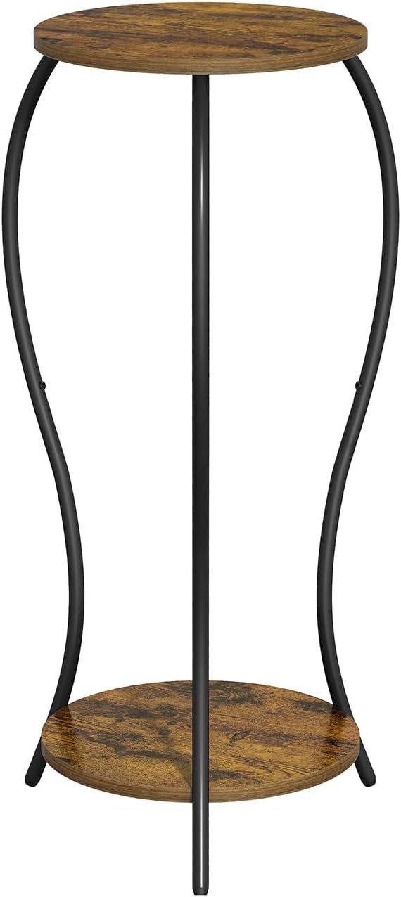 Plant Stand Indoor Outdoor,2 Tier Round Potted Holder Stand,Flower Pot Stand,Plant Supports Rack,Corner Plant Shelf for Planter Garden Balcony Patio Living Room - صورة 9