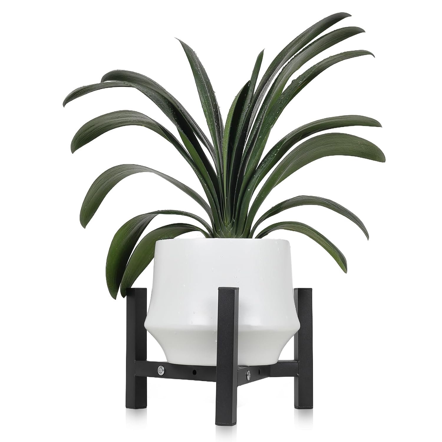 Vigordream Metal Plant Stand, Adjustable Heavy Duty Sturdy Plant Holder for Indoor Outdoor Use, 2 Height Displays Single Plant Pot Stand (Black, Fit 8-10inch pots) - صورة 7
