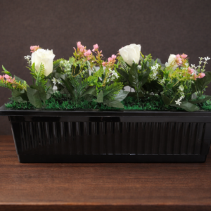 حوض زهور كبير أسود