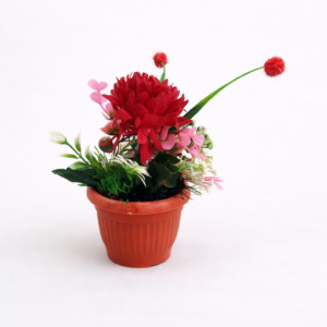 مزهرية زرع صغيرة دائرية - بوت بني