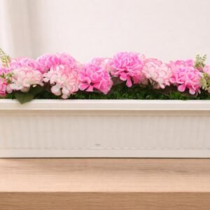 حوض زهور كبير أبيض